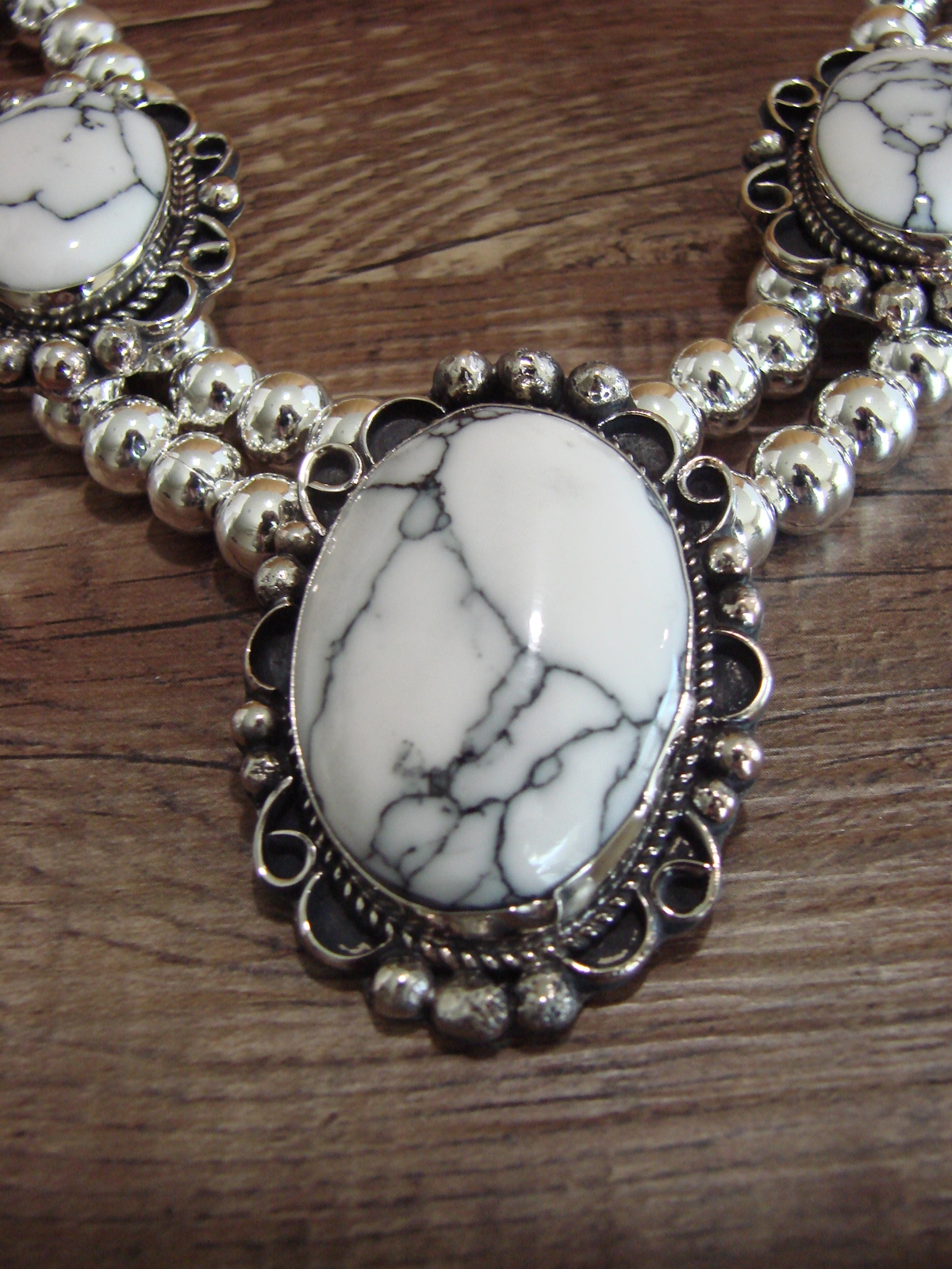Navajo Nickel Silver & White Howlite Necklace – Cleveland
