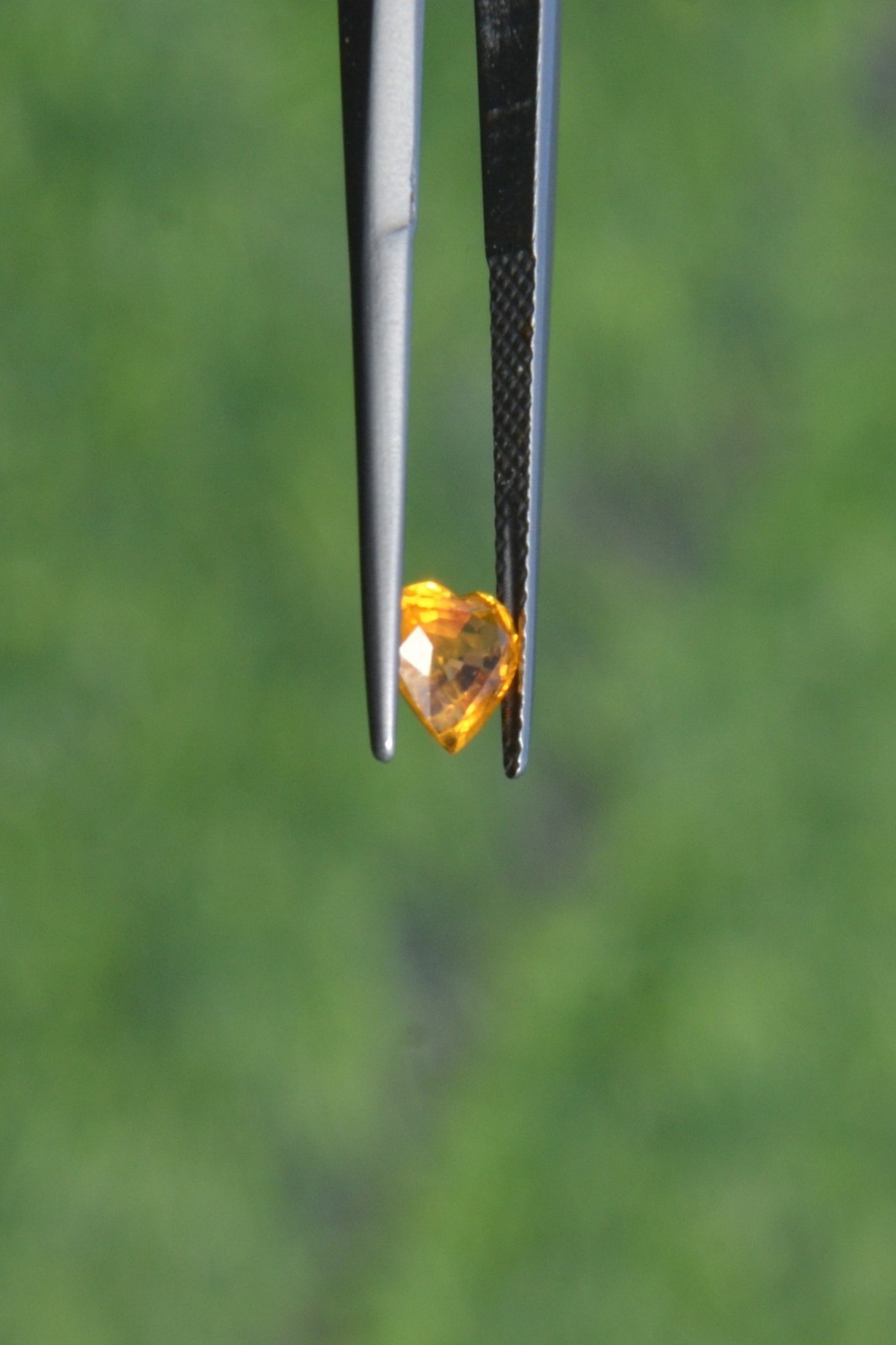 Natural Orange Sapphire 1.06 Carat. BE. Heated Heart Step Cut