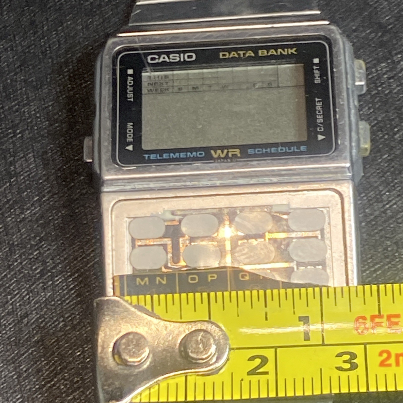 VTG CASIO DBC-610 DATA BANK 676 Quartz Men’s Watch For Parts w Original Band