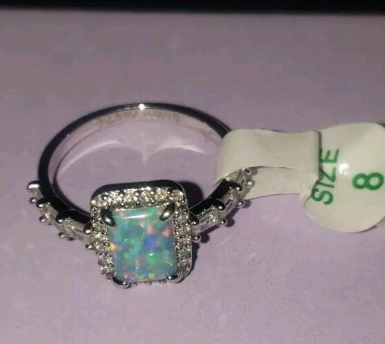 BombParty /BP Oct.2023 RBP6594 “Always The Romantic” Pale Green Opal Sz8 Ring