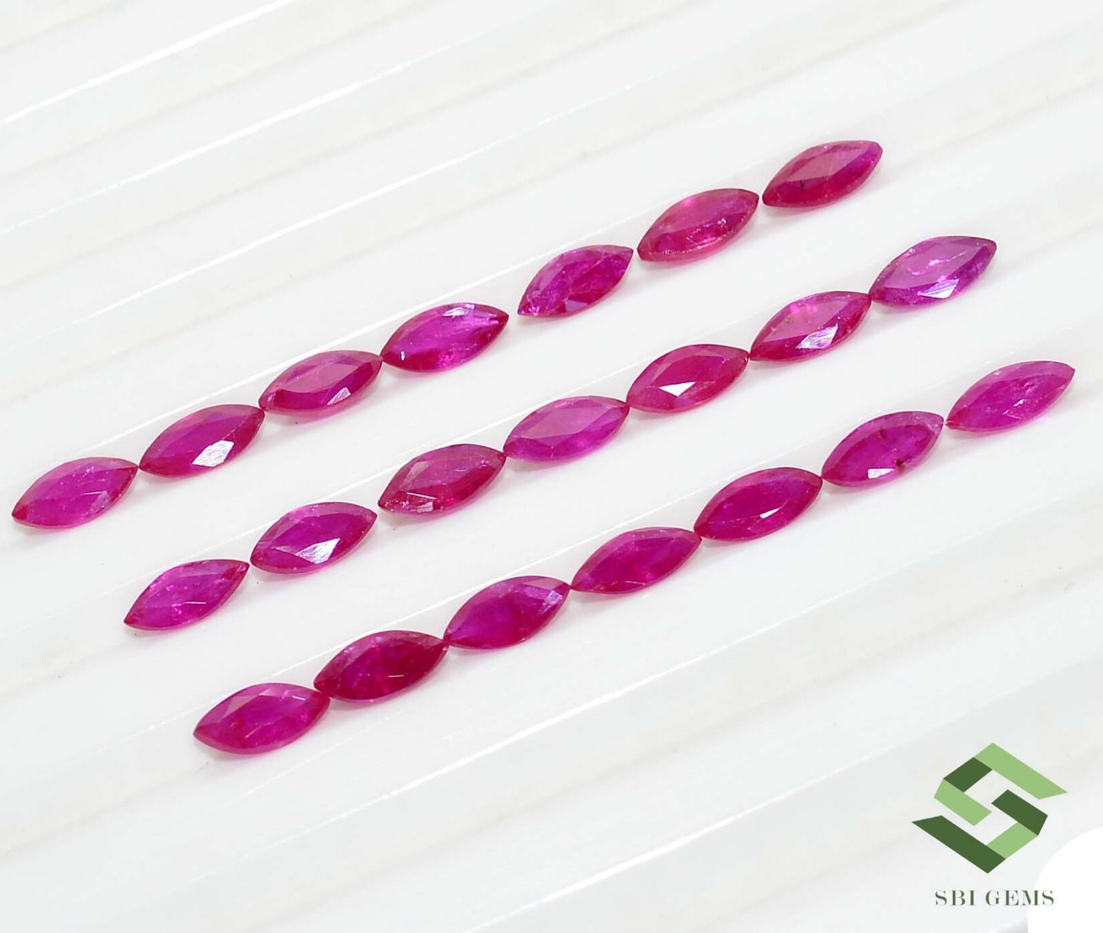 6×3 mm Natural Ruby Marquise Cut Lot 21 Pcs 6.60 CTS Calibrated Loose Gemstones