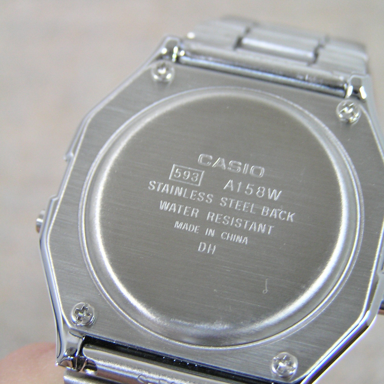 UK STOCK CASIO A158WA-1JH Japan Exclusive Digital Watch Imported Model Silver