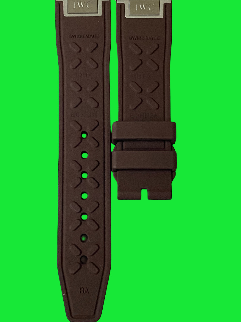 IWC 20 mm brown silicone strap easy fit strap suitable to Watches Portofino
