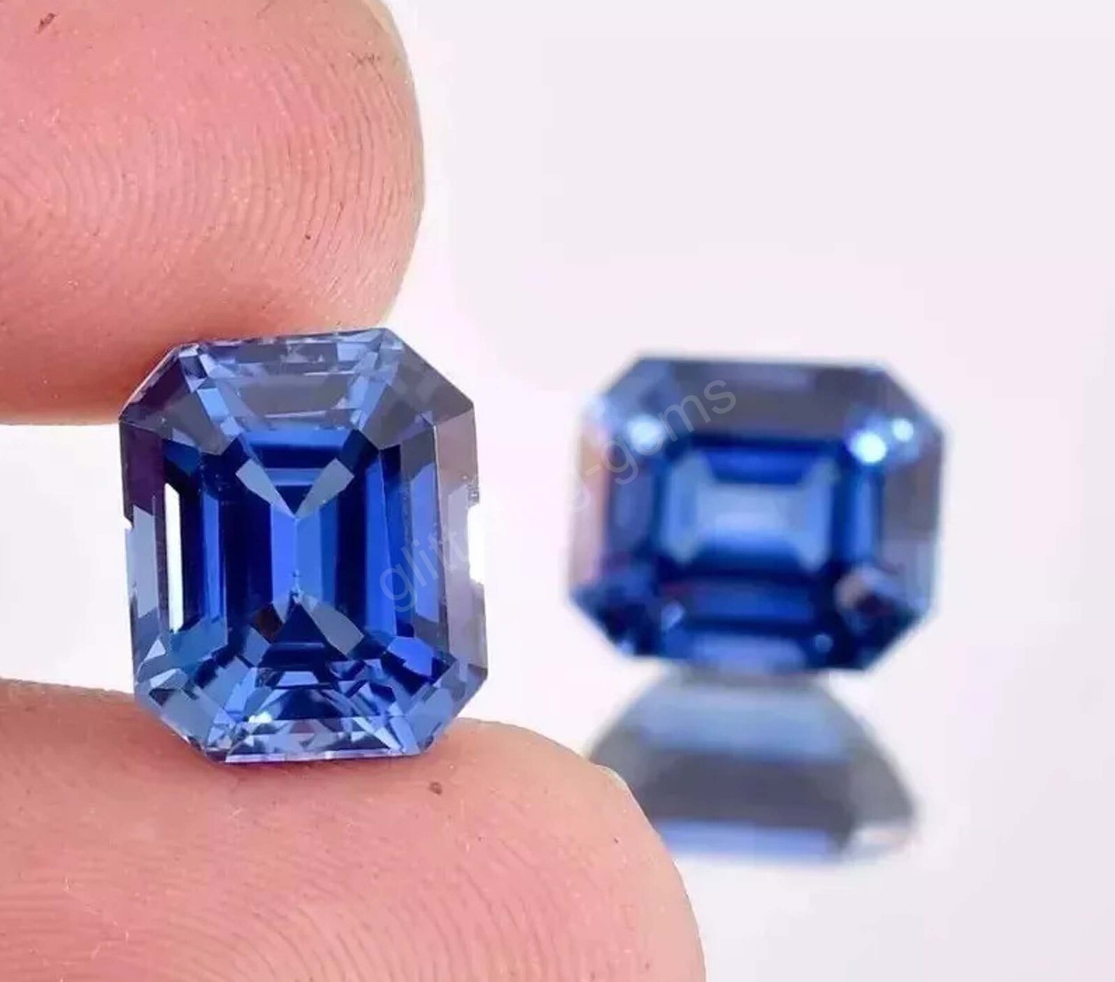 2 Pcs Flawless Natural 22.00Ct Blue Sapphire IGL Emerald Cut Loose Gemstone 5MSC