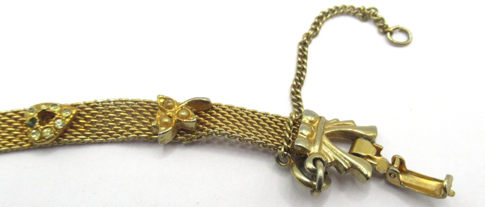 Goldette Charm Mesh Bracelet Vintage MCM