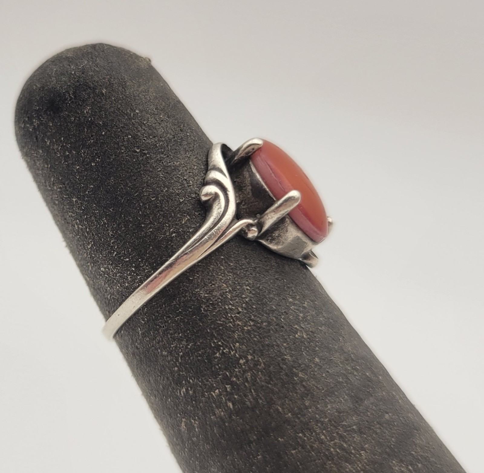 Wheeler Manufacturing Orange Stone Ring Sz 5.25