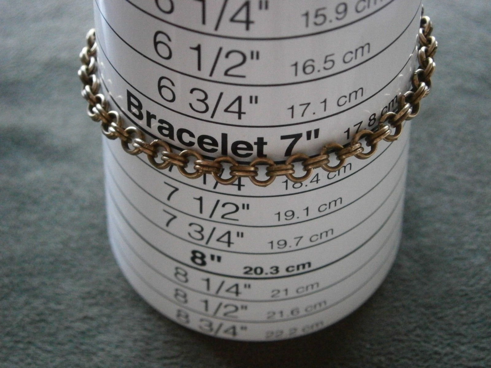 Honey Gold-Colored Double Link Antique Bracelet 7.25″ ~ 6.0g