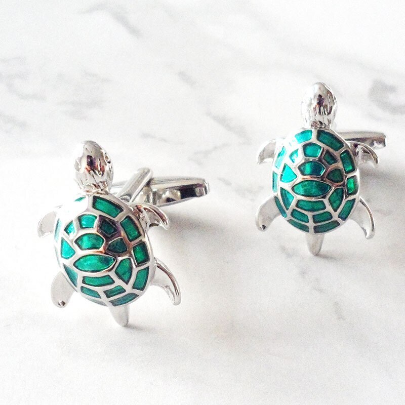 Metal Sea Turtle Cufflinks French Men’s Casual Business Shirt Animal Cuff Links