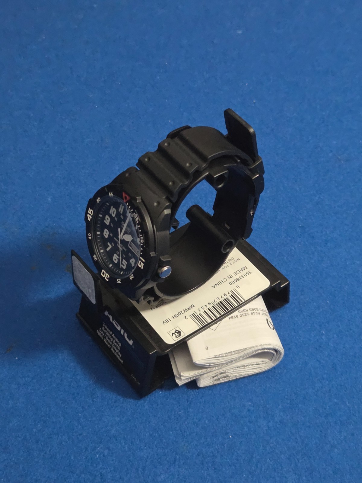 Casio MRW200H-1BV, Men’s Analog Black Resin Watch, 100 Meter, Day/Date, NEW