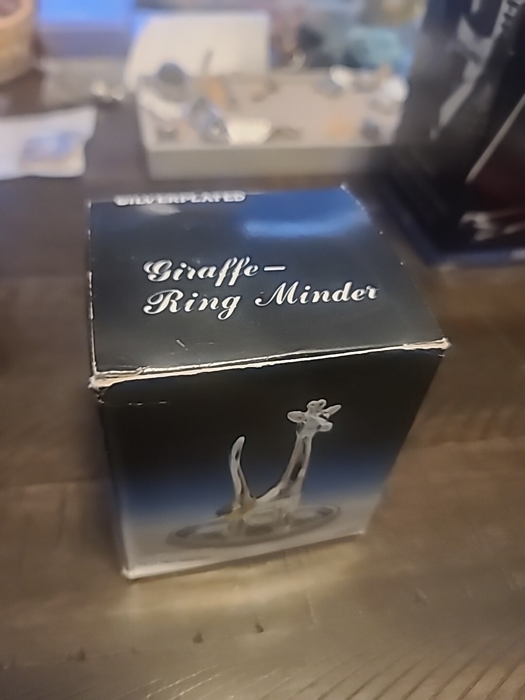 Vintage Silver Plated Zinc Alloy Giraffe – Ring Minder Made in Hongkong in Box