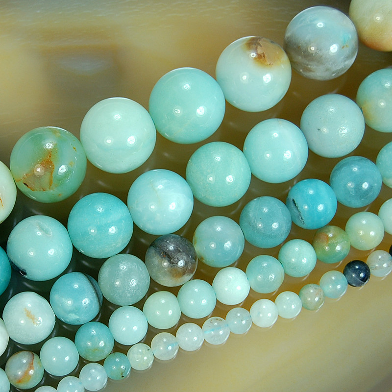 Natural Colorful Amazonite Round Beads 15.5″ 4,6,8,10,12mm