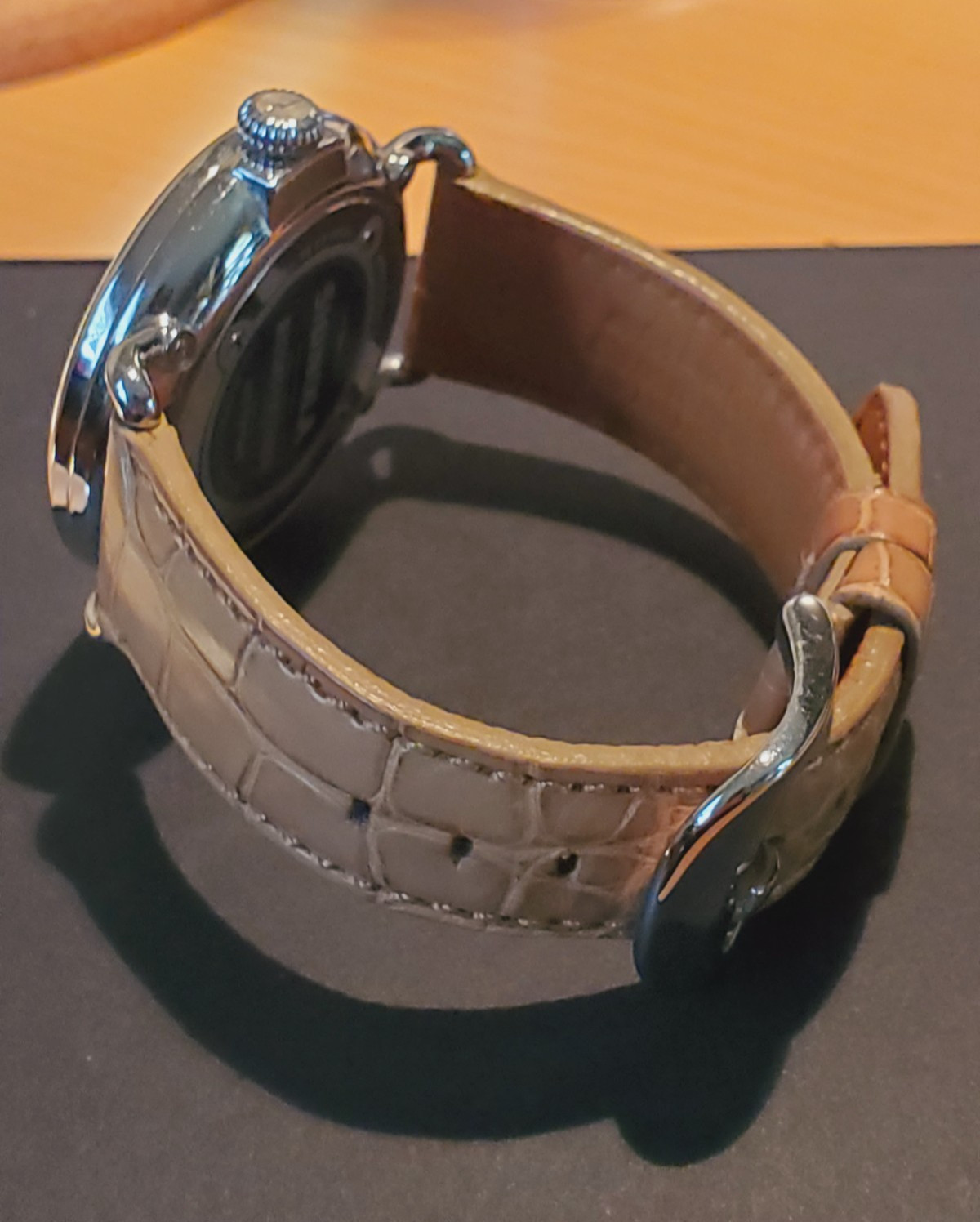 Shinola Runwell 41mm Moon Phase Watch, Argonite-708 Stainless, tan leather band