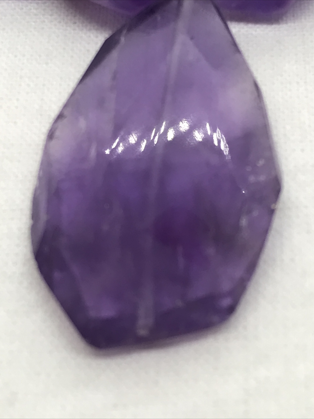 Vintage Sterling Silver Natrual Amethyst Stones 16″ Necklace