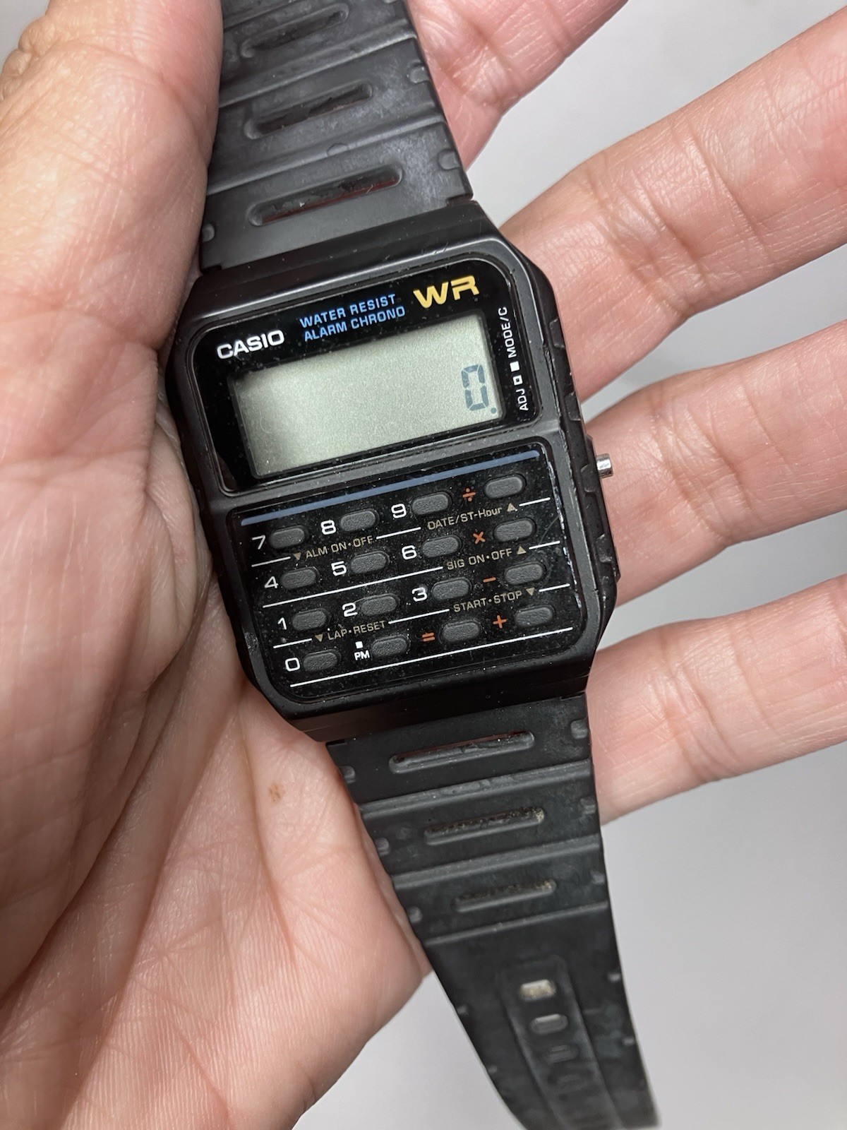Vintage Casio 3208 CA-53W Calculator Watch Digital Alarm Chrono Stranger Things