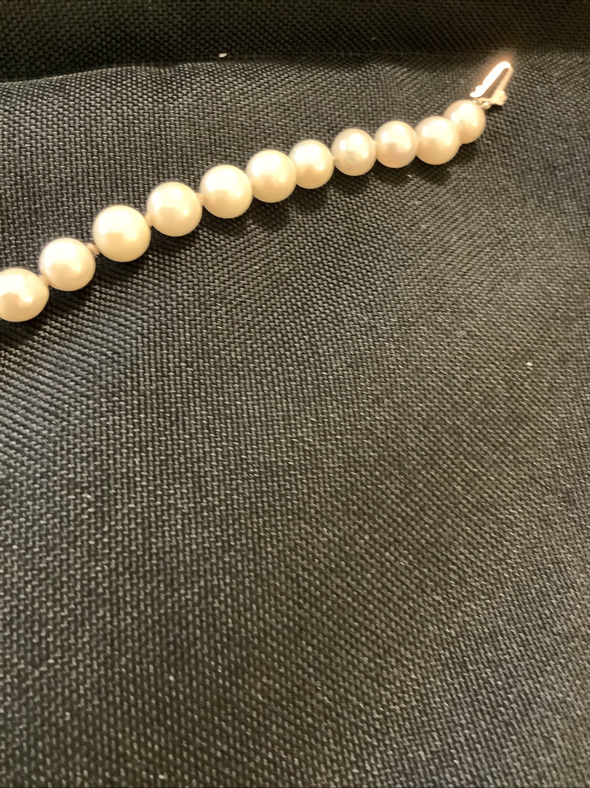 Stunning 16 Inch Vintage Cultured Pearl Necklace Stamped 14Ct Clasp