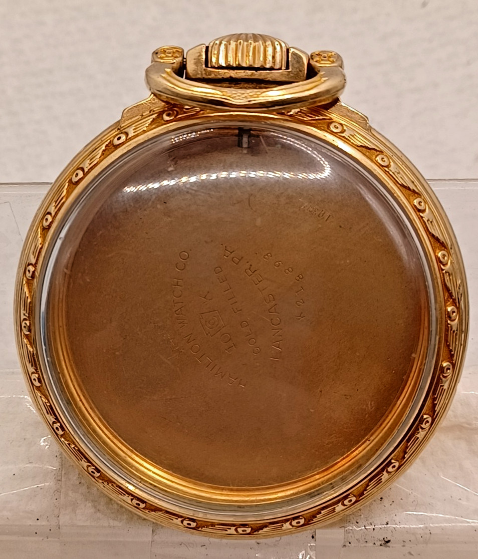 Vintage Hamilton 10 K Gold Filled RR Open Face Pocket Watch Case -16S!
