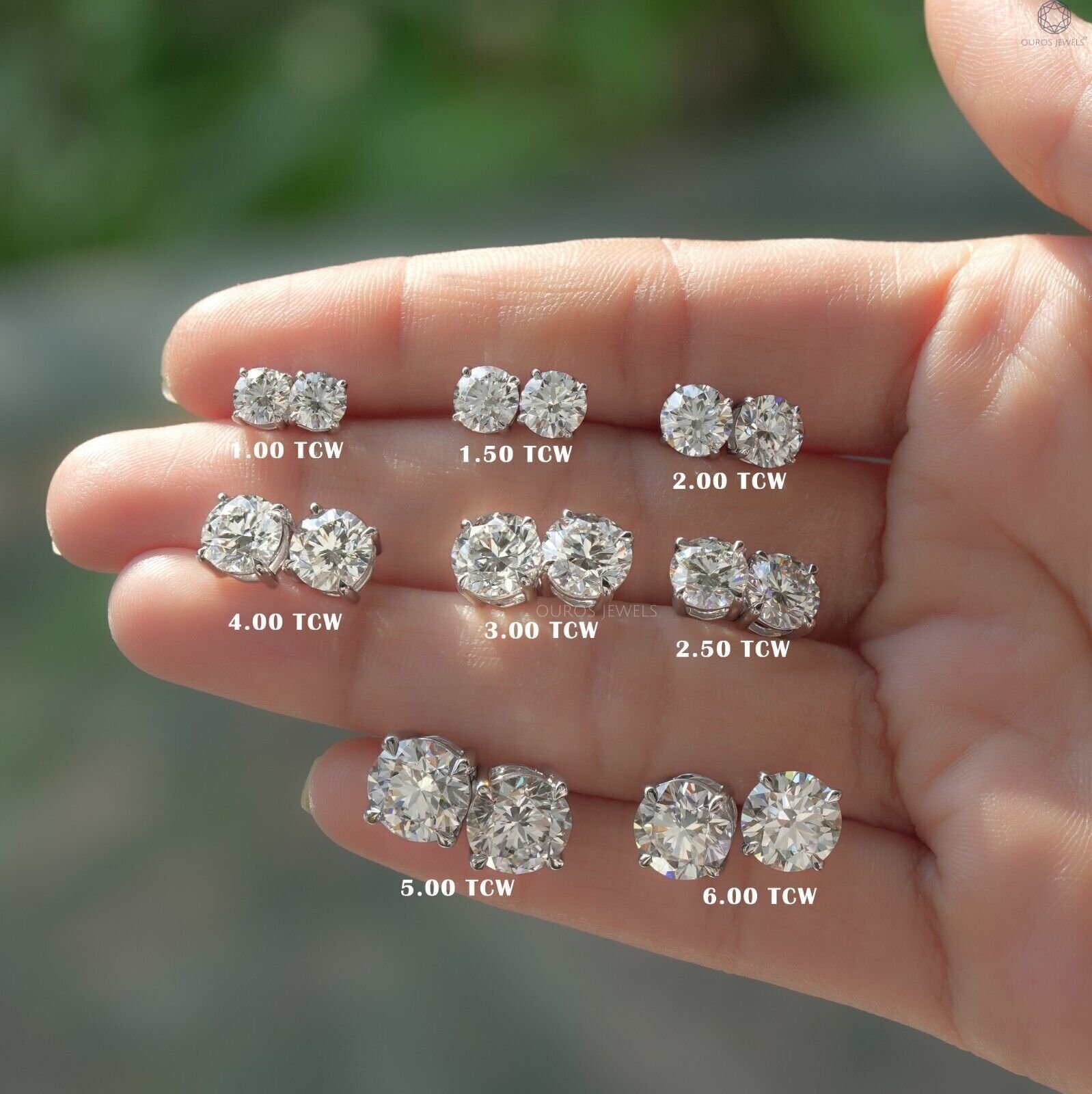 14K Gold Lab Grown Diamond Stud Earrings IGI Certified 2.00 Ct-8.00 Ct E VS1