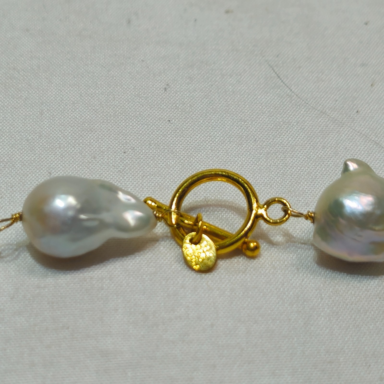 RARE LARGE NATURAL SOUTH SEA BAROQUE KESHI PEARL NECKLACE 18″ 50g 925 STERLING