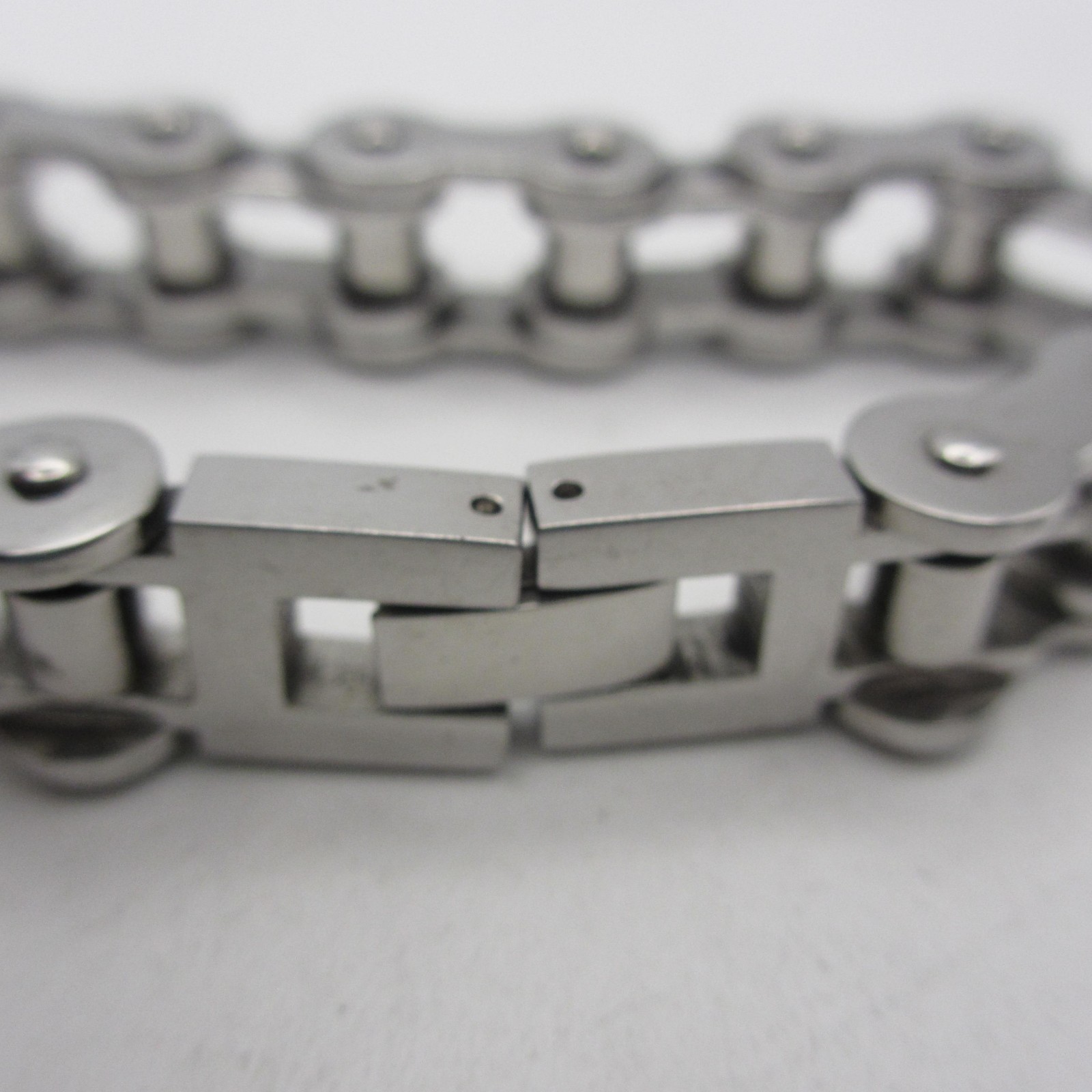 Vintage Bicycle Chain Bracelet Silver Tone