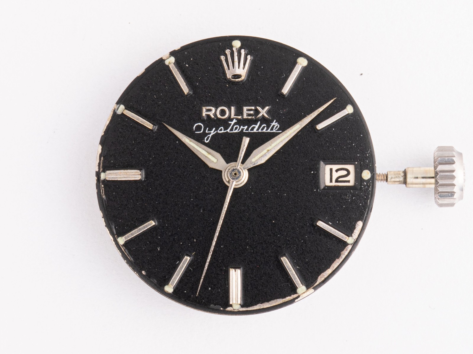Vintage Rolex Ref. 6466 Oysterdate Steel 30mm Head with Black Dial!