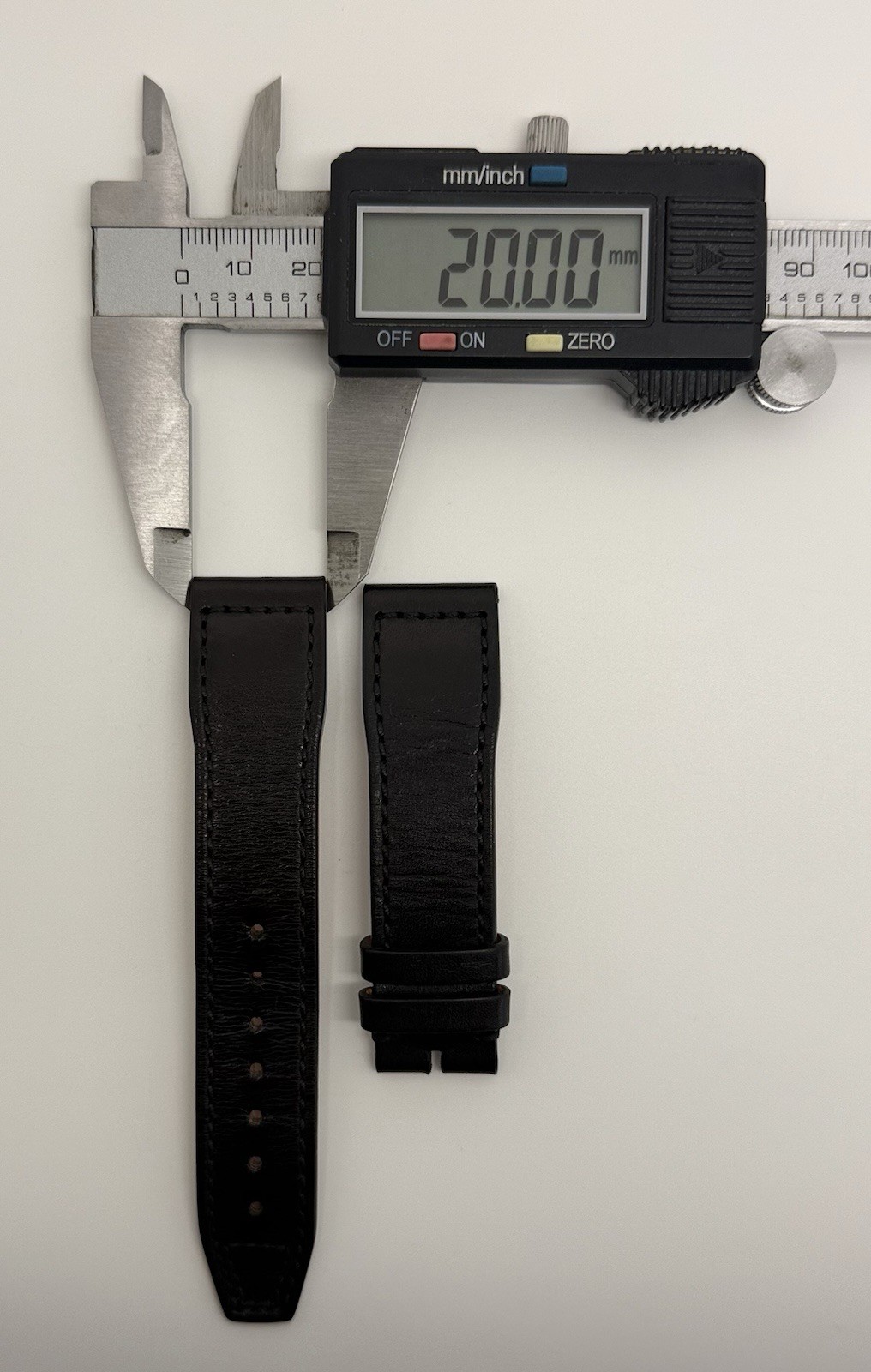 IWC Santoni 20mm x 18mm Black Calfskin Leather Watch Strap E06162 Authentic OEM
