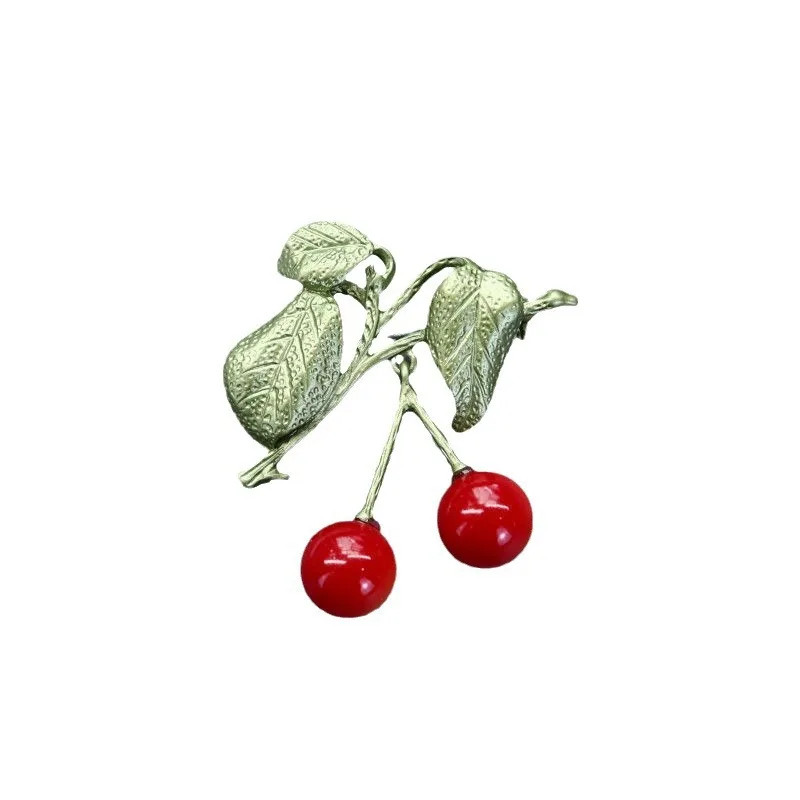 Plant Leaves Flowers and Fruits Brooches for Women Enamel Pearl Metal Jewelry