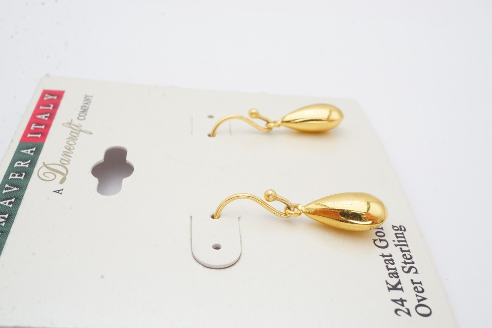 Gold Plated Sterling Silver 925 Dangle Earrings Danecraft G5