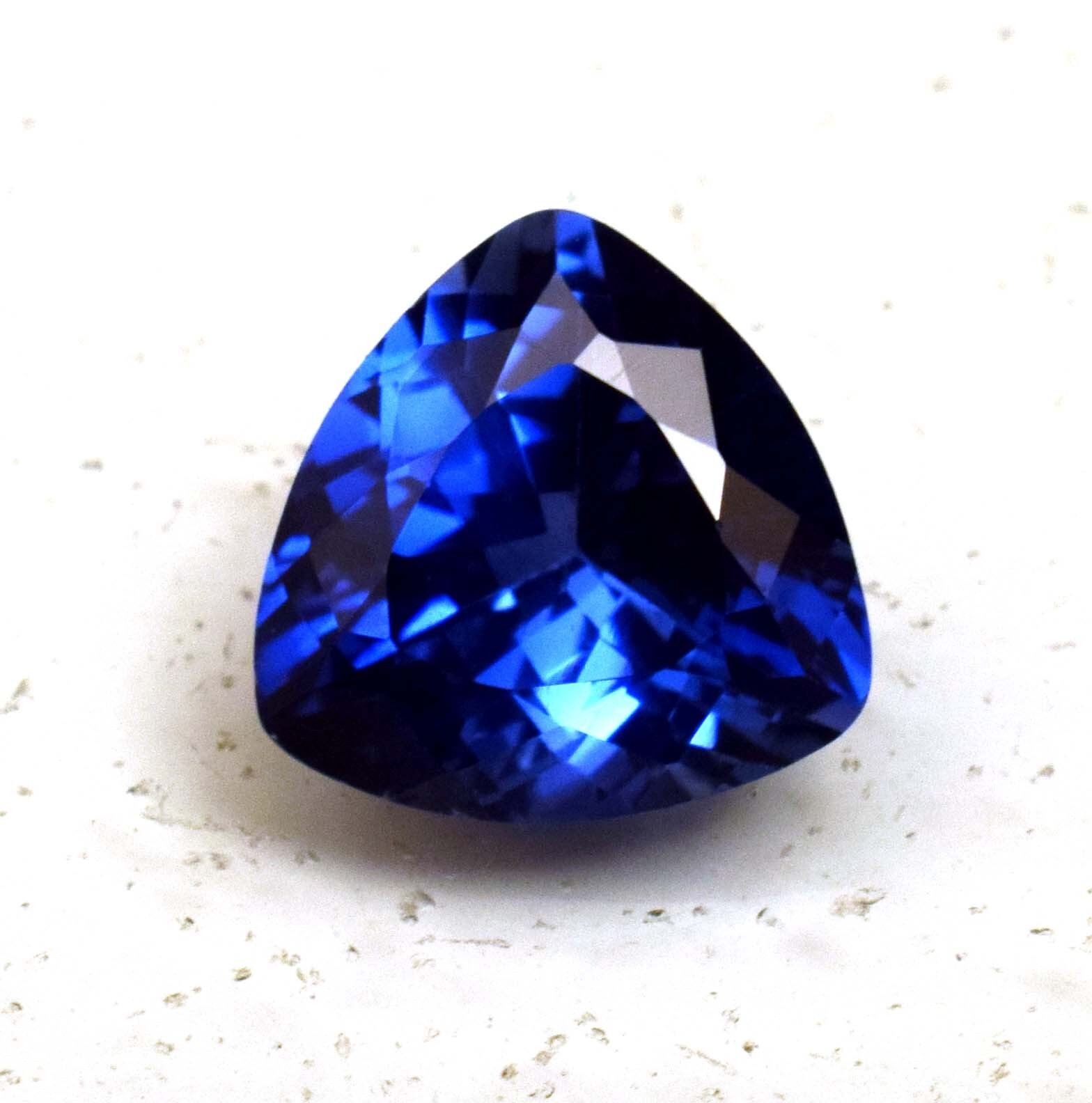 Lab Grown Blue Color Sapphire 4.55 Ct Certified Loose Gemstone For Ring Use