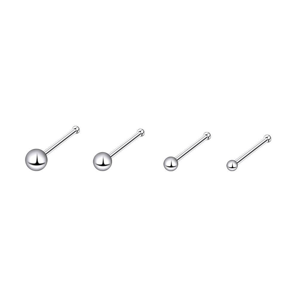 16Pcs Tiny Ball Nose Ring Studs Surgical Steel Bone Stud Ear Lip Nostril Pin 20G