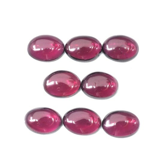 Rhodolite Garnet Cabs Oval 8×6 mm Approximately 11.87 Carat (GTG-G-27)