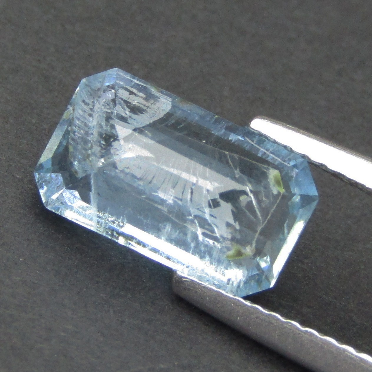 2.88Cts Natural Unheated Aquamarine 11.5×6.7×5.1mm Emerald Cut Brazil Gemstone
