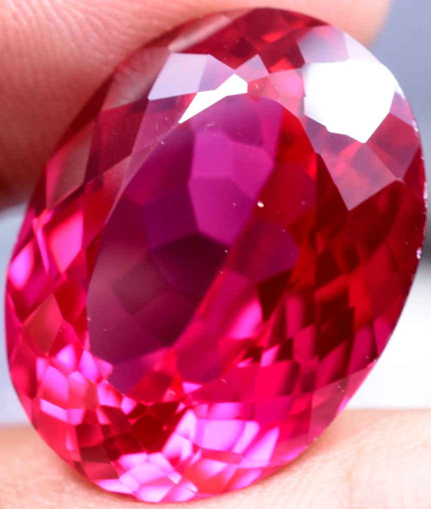 Extremely Rare & Natural 46.35 Ct SUNRISE RUBY GGL Certified Loose Gemstone