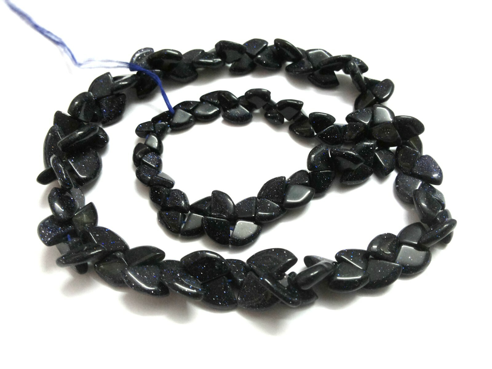 1 Strand Natural Blue Sunstone Triangle Shape Smooth 5×7-8x12mm Beads 16″inch