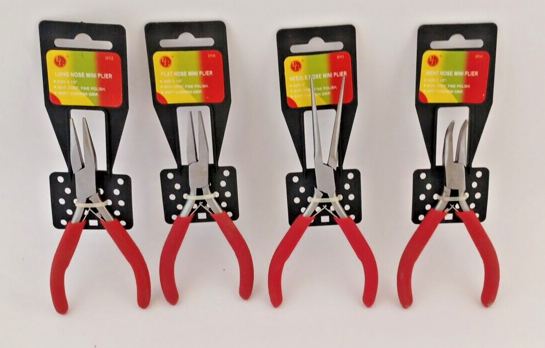 Box Joint Fine Polish Soft Cushion Grip Pliers 4 Piece assortment