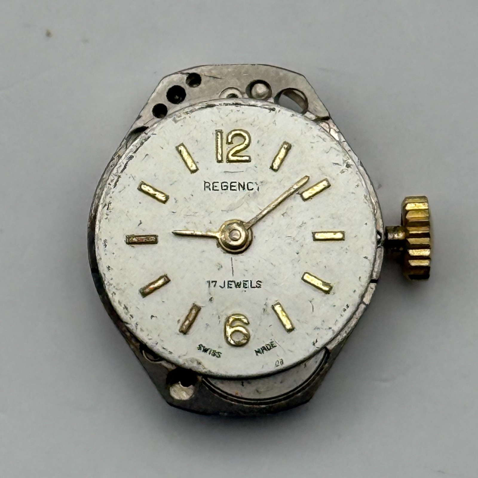 FHF 69-21 Watch Movement Regency Swiss 17 Jewels Manual Wind Parts Repair 15.3mm