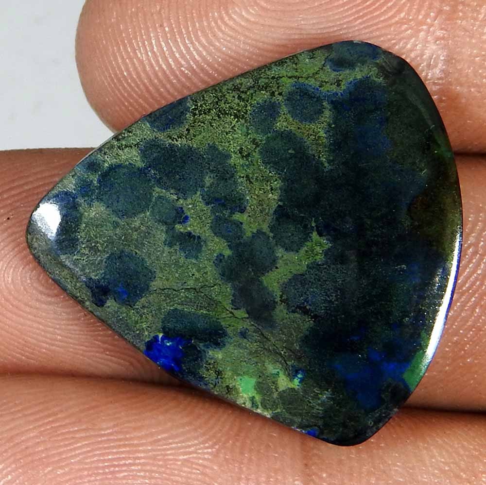 17.20 Ct Natural Blue Azurite Chrysocolla Fancy Cab+ 26x24x20 Loose Gemstone