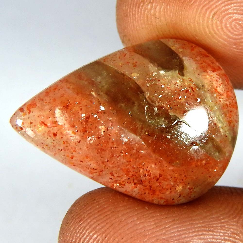 17.80 Ct Natural Red Iolite Sunstone Pear Cabochon 24x18x5 Loose Gemstone