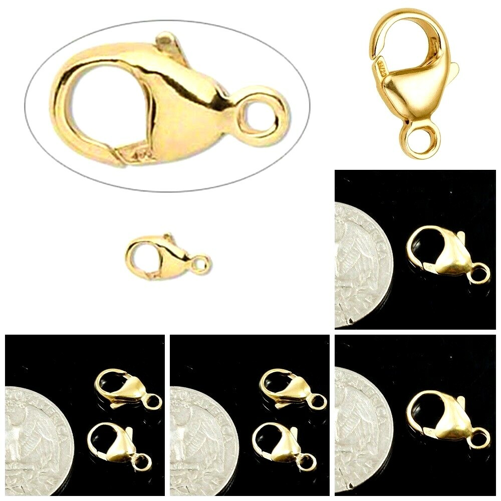 14K Gold Filled Lobster Clasps Claw Bracelet 14/20 Lock Chain Findings