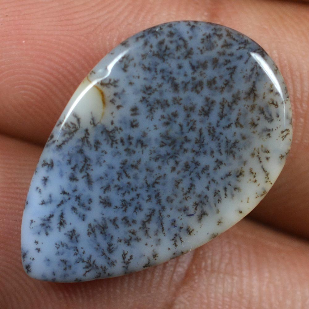 13.90 Cts 100% Natural Dendrite Opal Cabochon 16 x 24 mm Loose Gemstone MT43