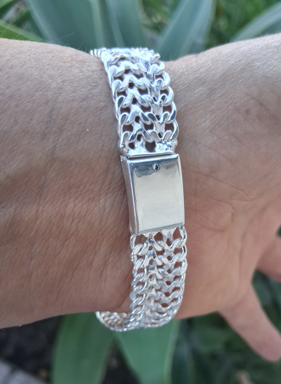 esclava de plata 925 estilo petatillo hecha en mexico
