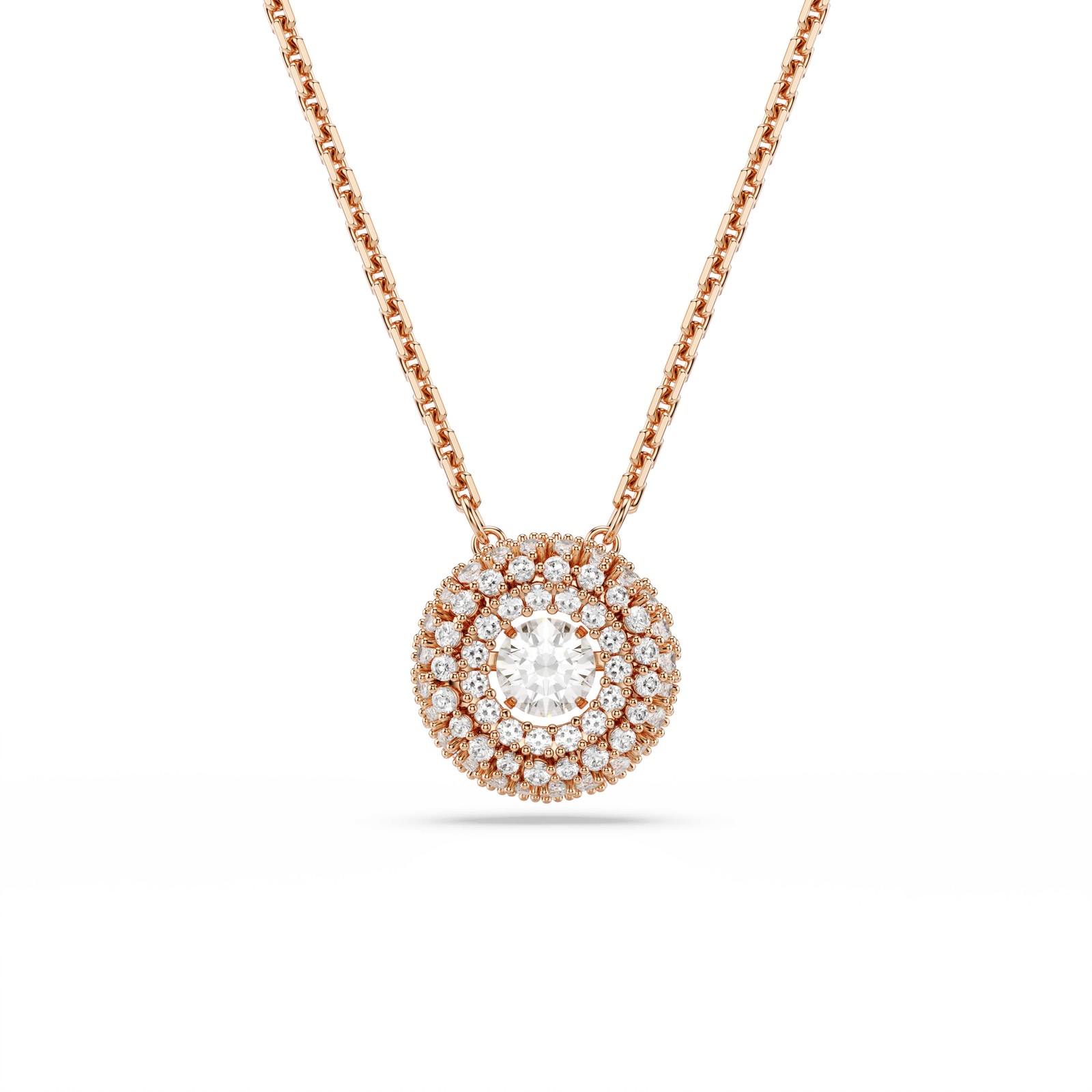 Swarovski Sublima Pendant, Round Cut, White, 18K Rose Gold Plated 5764190