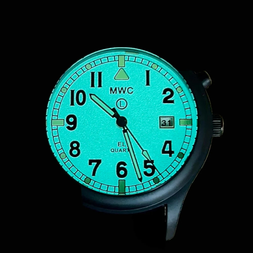MWC G10EL Black PVD Steel General Service Watch Electroluminescent (EL) Backlit