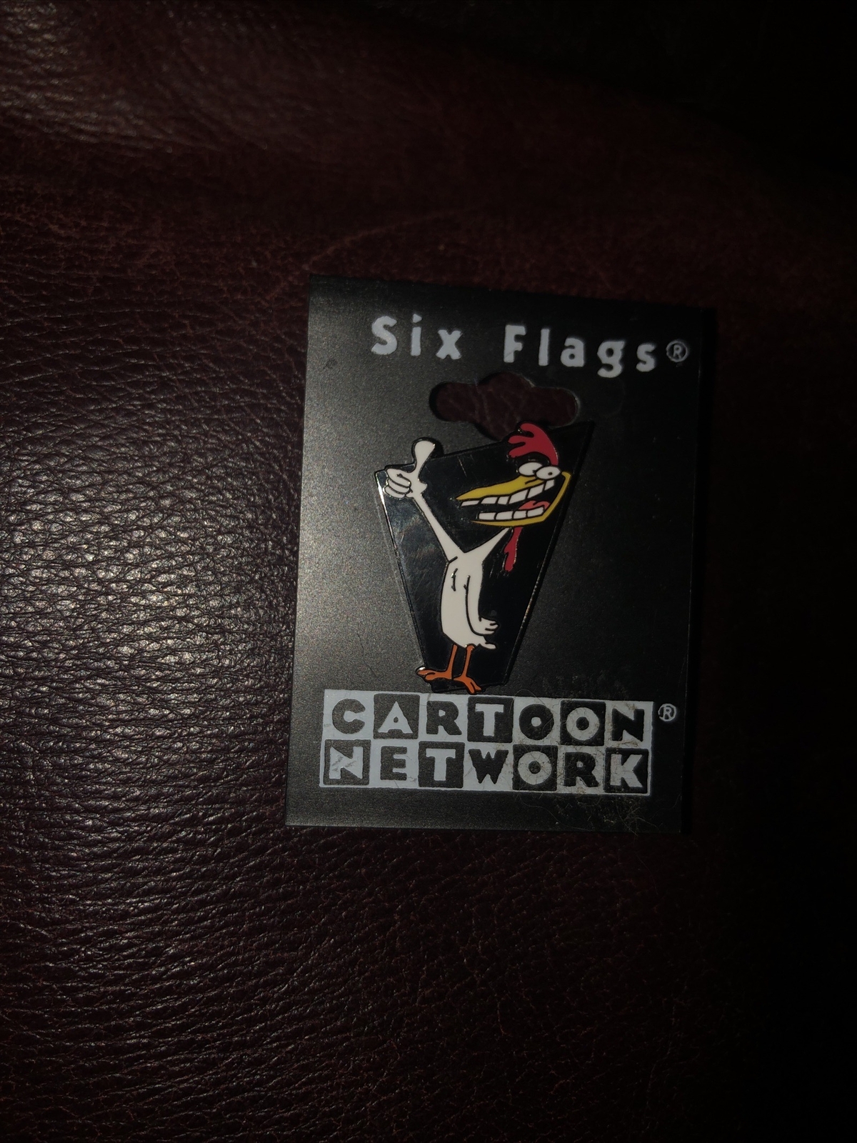 Rare Cow & Chicken Cartoon Network Enamel Metal Pin Six Flags Great America Pins