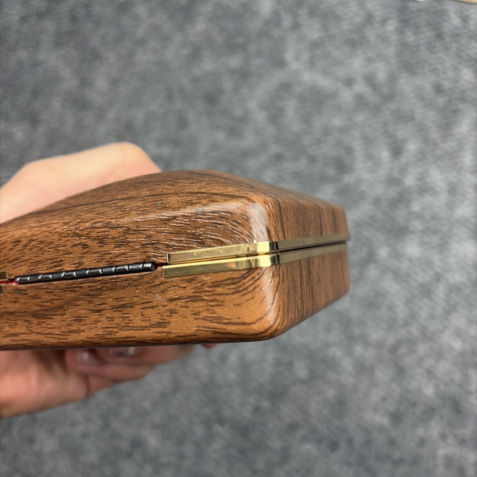 Vintage TIMEX Electric Watch Case Only with Faux Wood Grain