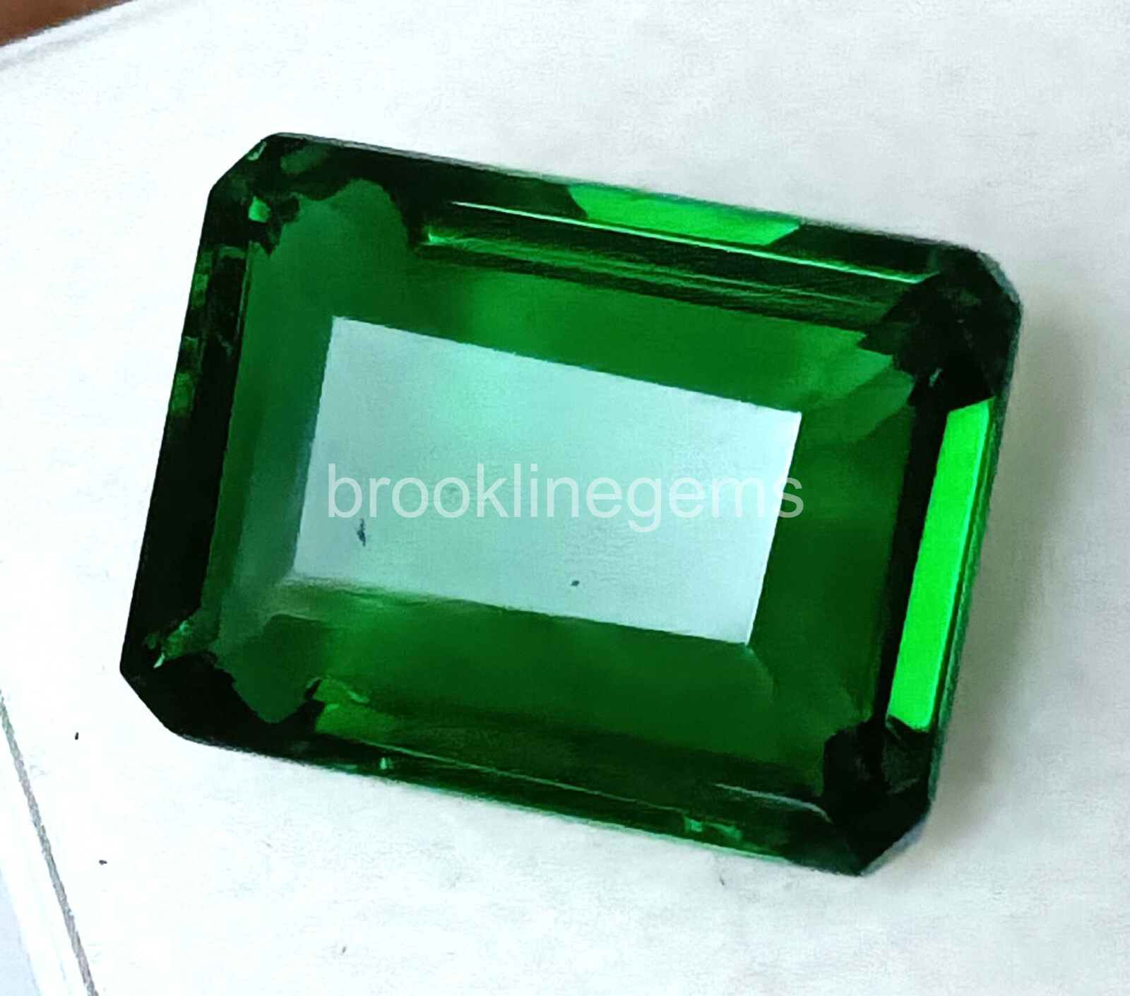 Natural Green Emerald 26.75 Ct Emerald Cut EGL Zambia Loose Gemstone 5ART
