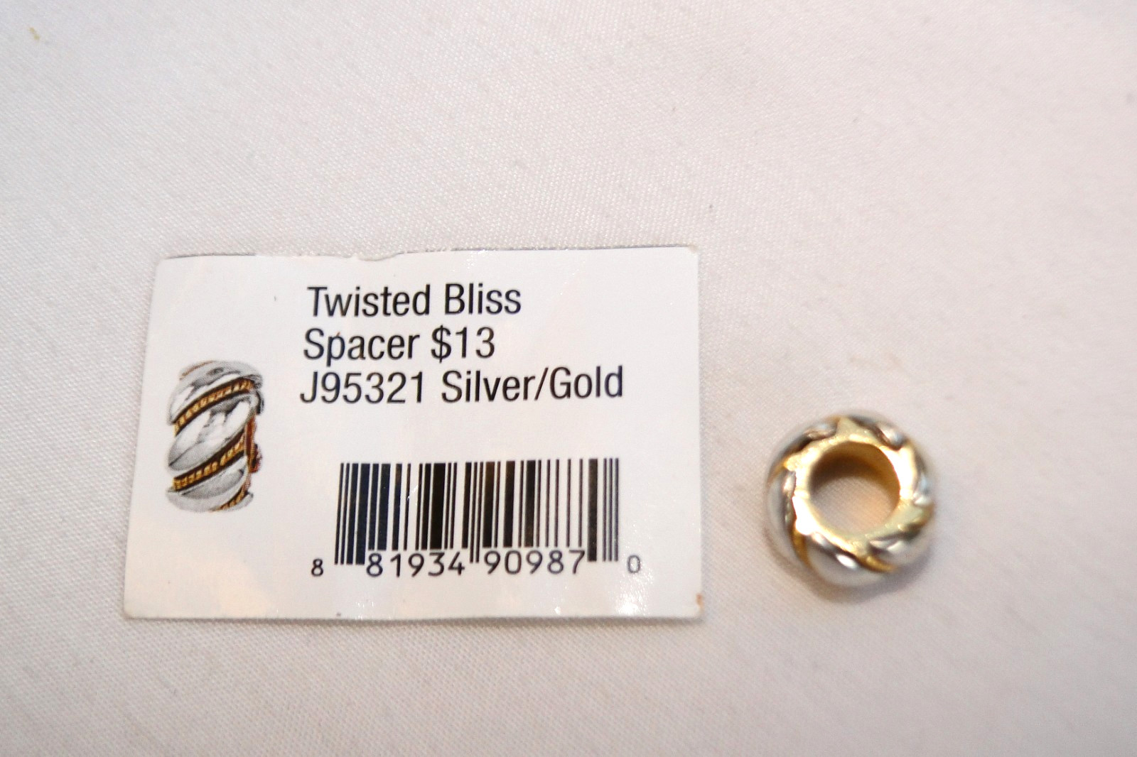 New Brighton Twisted Bliss Two Tone Silver & Gold Spacer Bead