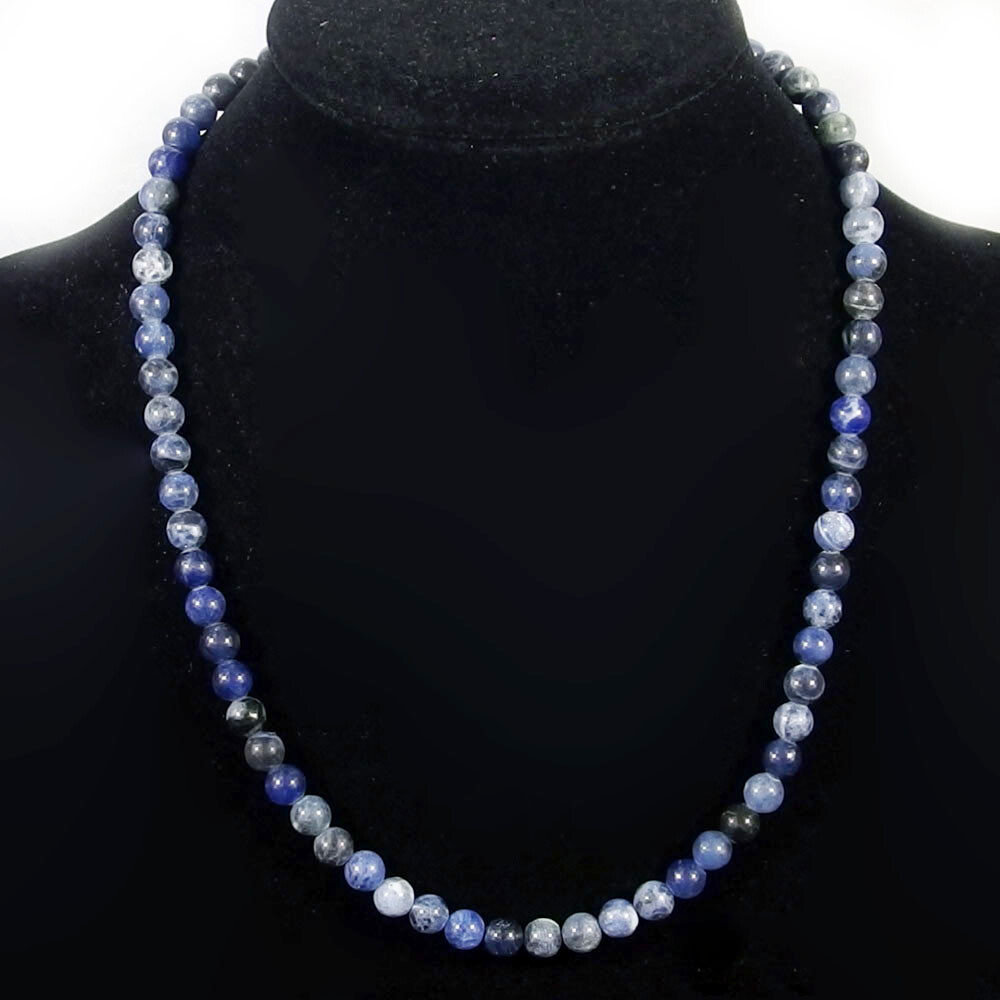 Fashion Jewelry 6mm Natural Multicolor Round Gemstone Beads Necklace 18 Inches