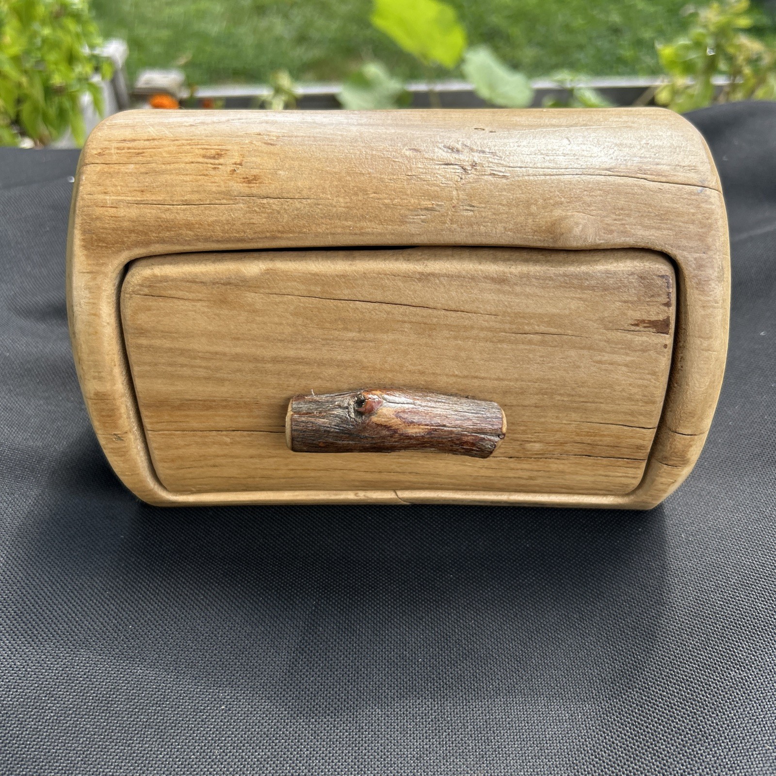 Nature Turns Creations Wood 2 Compartment Drawer Carved Jewelry Trinket Box