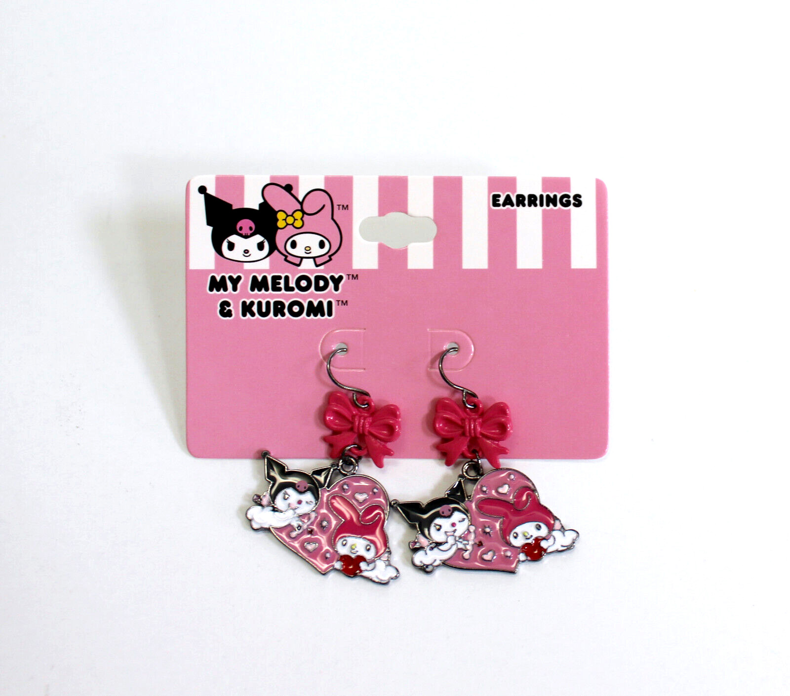 Sanrio Kuromi & My Melody Bow Drop Earrings NEW