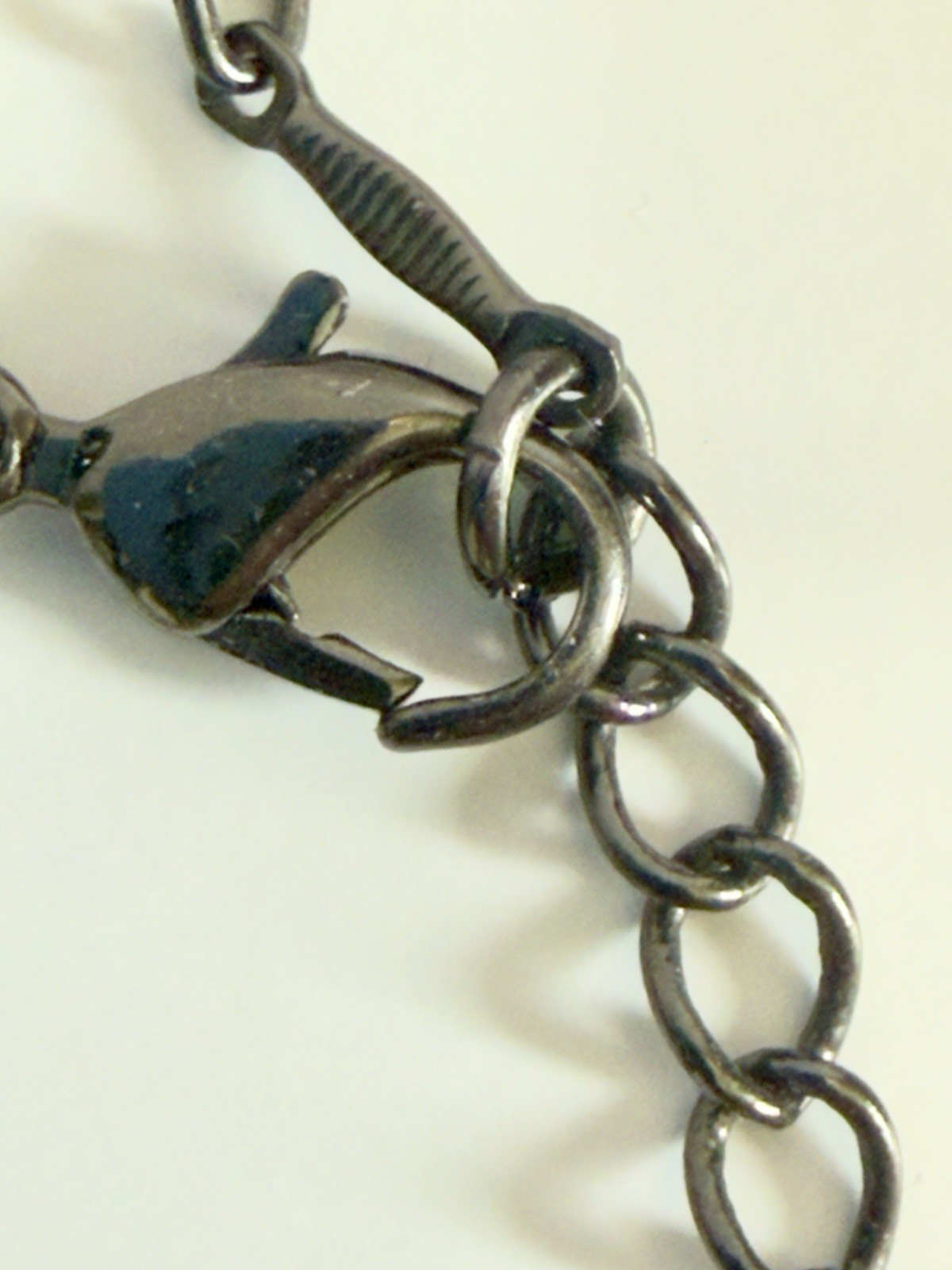 VTG 1928 Jewelry Co Black Rhinestone Marquise Y Drop Necklace Gunmetal Gothic